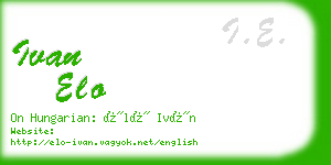 ivan elo business card